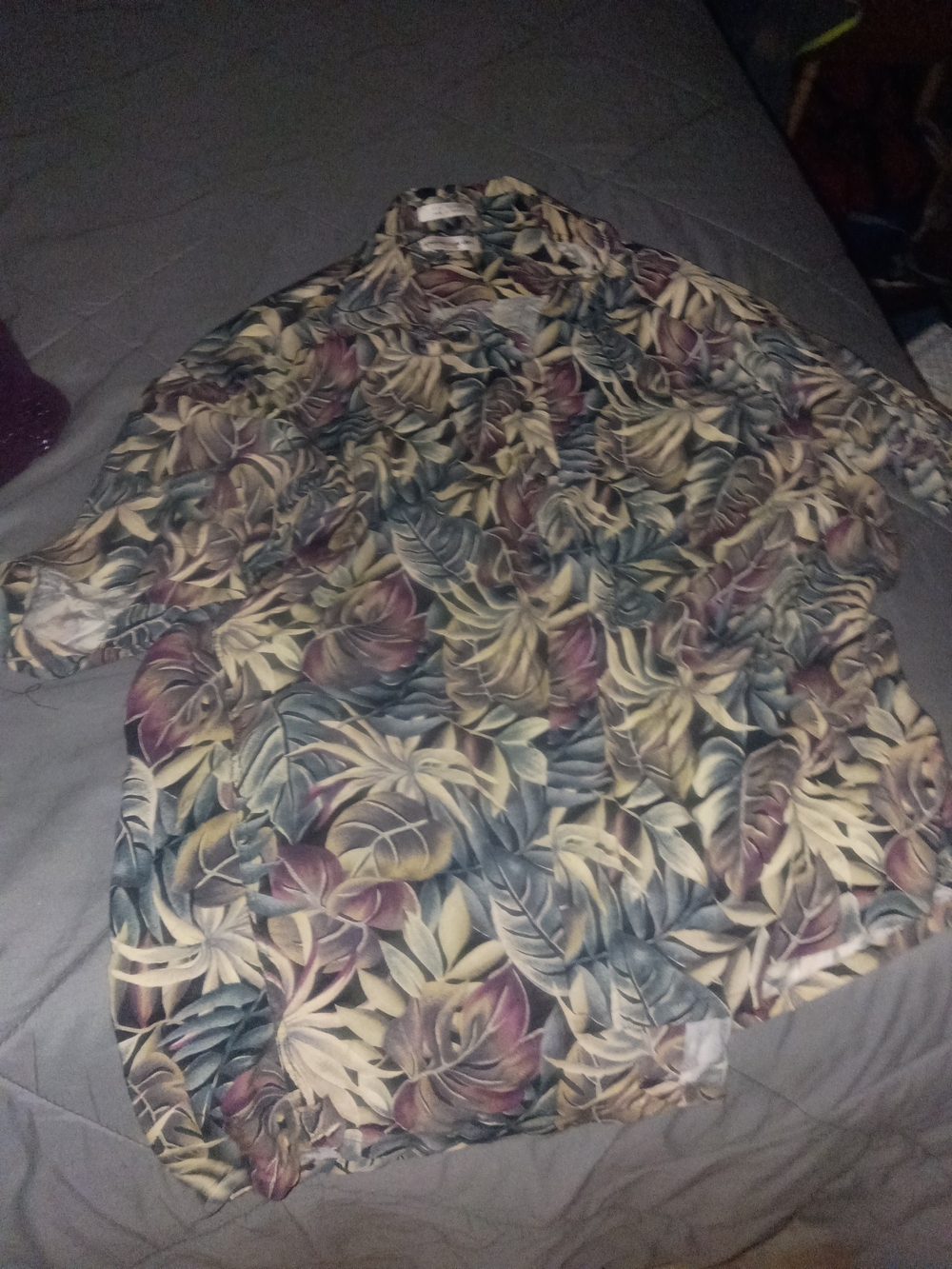 Pierre Cardin Multicolor Tropical Leaf Button-Down Shirt